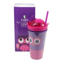 Copo 2 em 1 Corujinha - Zona Criativa