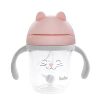 Copo 220 Ml Gatinho Rosa com Alça Removível Buba