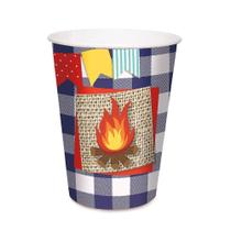 Copo 240 ML Para Festa Junina Decorado Fogueira São João c/ 8 U