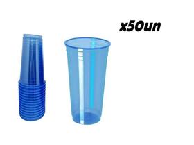 Copo 300ml Azul Neon 50 Unidades- Festa balada