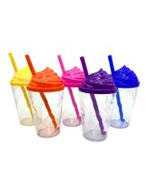 Copo 300ml Com Tampa E Canudo 10 Copos chantilly Completos