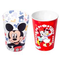 Copo 320ml Minnie e Mickey Infantil Plasútil BPA Free