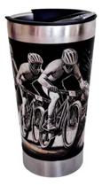 Copo 360 Graus Térmico Personalizado Desenho Ciclista 473 Ml
