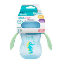 Copo 360 Lolly de Treinamento Oceano com Alça Azul 250ml