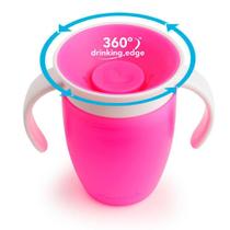 Copo 360º Miracle Cup Com Tampa 207ml Rosa Munchkin