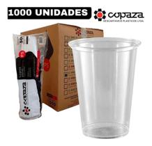 Copo 400ml descartavel liso transparente ps caixa c/1000
