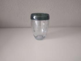 Copo 400ml transparente com borda preta policarbponato