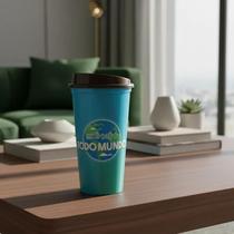 Copo 500ml com Tampa e Abertura para Beber Decorado Dia dos Pais Plasútil