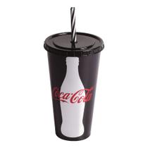 Copo 700 ML Estampa Coleção Coca-Cola Com Tampa e Canudo