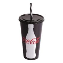 Copo 700 ML Estampa Coleção Coca-Cola Com Tampa e Canudo