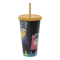 Copo 700 ML Minions Malvado Favorito Com Tampa e Canudo