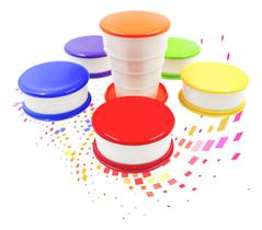 Copo Abre E Fecha Retrátil Sanfonado Copinho 6 Unidades