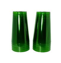 Copo acrilico 200ml verde escuro c/10un.
