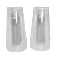 Copo acrilico 300ml cristal c/10un.