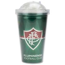 Copo Acrílico Com Canudo 600 Ml - Fluminense Verde Copo Acrílico Com Canudo 600 Ml - Fluminense Verde