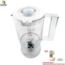 Copo Acrílico com Faca para Liquidificador Philips Walita Veneza RI6765 Copo Acrílico com Faca para Liquidificador Philips Walita Veneza RI6765