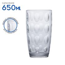 Copo Acrílico Cristal Resistente Cozinha Utilidade c/ 650 ML