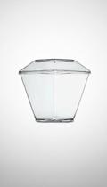 Copo Acrílico Quadrado com Tampa 100ml 50un Copo Acrílico Quadrado com Tampa 100ml 50un