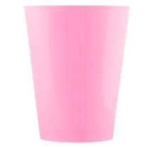 Copo acrilico strawplast 200ml rosa c/10