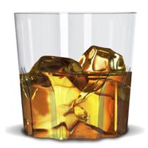 Copo Acrílico Whisky, Drink, Caipirinha 300ml cor Cristal Pt/10 Strawplast