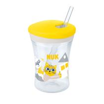 Copo action nuk evolution com canudo amarelo 230ml com tampa e canudo 12+meses Copo action nuk evolution com canudo amarelo 230ml com tampa e canudo 12+meses