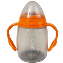 Copo Active Bico Silicone 220ml +6m Laranja Clingo