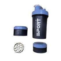Copo Agitador Coqueteleira Shakeira Caneca Squeeze Academia 500ML com armazenamento Copo Agitador Coqueteleira Shakeira Caneca Squeeze Academia 500ML com armazenamento