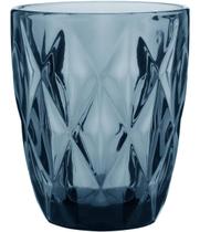 COPO ÁGUA 10x8x8cm 270ml VIDRO AZUL 6PÇ