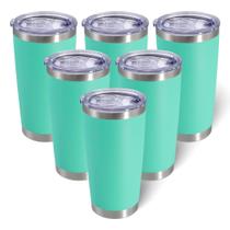 Copo AIANJI 600ml de aço inoxidável isolado a vácuo, pacote com 6 Copo AIANJI 600ml de aço inoxidável isolado a vácuo, pacote com 6