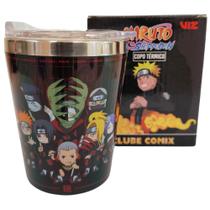 Copo Akatsuki Térmico 400ml Com Tampa Viagem Oficial Naruto - Clube Comix