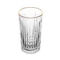 Copo Alto Cristal Diamante Lyor 280 ml com Fio de Ouro