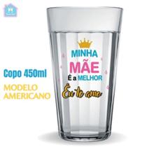 Copo Americano 450 ml Personalizado Long Drink Dia das Mães Unitário - Nadir