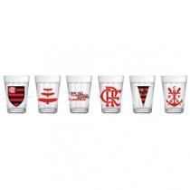 Copo Americano Conjunto 6 Flamengo 190ML Licenciado Futebol