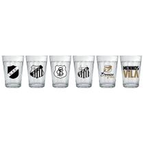 Copo Americano Conjunto 6 Santos 190ML Licenciado Futebol