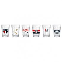 Copo Americano Conjunto 6 São Paulo 190ML Licenciado Futebol Copo Americano Conjunto 6 São Paulo 190ML Licenciado Futebol