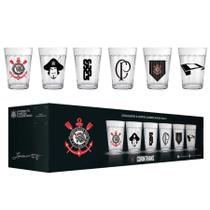 Copo Americano Conjunto Kit 6 Times de Futebol Licenciado 190ML