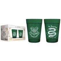 Copo Americano Prime Harry Potter Casas 190 ML - Luva Com 2 Unid - Sonserina