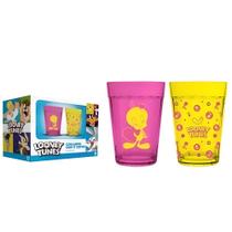 Copo Americano Prime Piu Piu Looney Tunes 190 ML Luva Com 2 Unid - Allmix