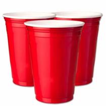Copo Americano Vermelho Biodegradavel Trik Trik- 25 unidades - 400 ml