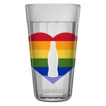 Copo Americano Vidro 450ml Coca-Cola Pride Coração Nadir Colecionável Copo Americano Vidro 450ml Coca-Cola Pride Coração Nadir Colecionável