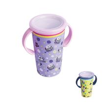 Copo Antivazamento 360 Graus Infantil com Tampa e Alça 280 ml Mickey Minnie Plasútil