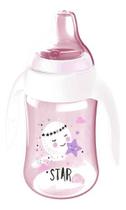 Copo Antivazamento C/ Alça Lolly Star Brilha No Escuro Rosa
