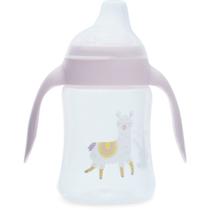Copo antivazamento lolly com alca zoo 250ml rosa bico silicone com tampa