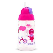 Copo antivazamento lolly viva com canudo de silicone 330ml rosa Copo antivazamento lolly viva com canudo de silicone 330ml rosa