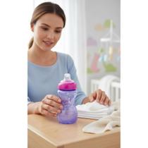 Copo Antivazamento Silicone 300ml Bebê Violeta Treinamento Copo Antivazamento Silicone 300ml Bebê Violeta Treinamento
