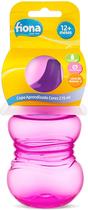 Copo Aprendizado Cores Fiona Bebedor Rigido 270ml Rosa Antivazamento Livre de BPA 12+Meses