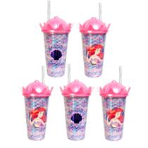 Copo Ariel Pequena Sereia Para Festa Infantil - Kit 5 Unidades