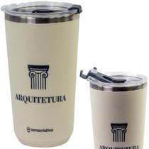 Copo Arquitetura Profissão Arquiteta Arquiteto Térmico Quente Gelado 500ml Com Tampa - Zona Criativa