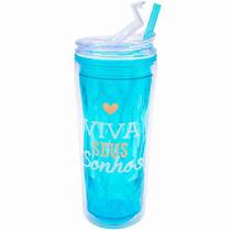 Copo Azul Viva Seus Sonhos 450ml - Projeto Kiwi