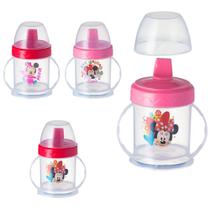 Copo baby com tampa + bico e alca de plastico chuquinha kids minnie graduado 220ml